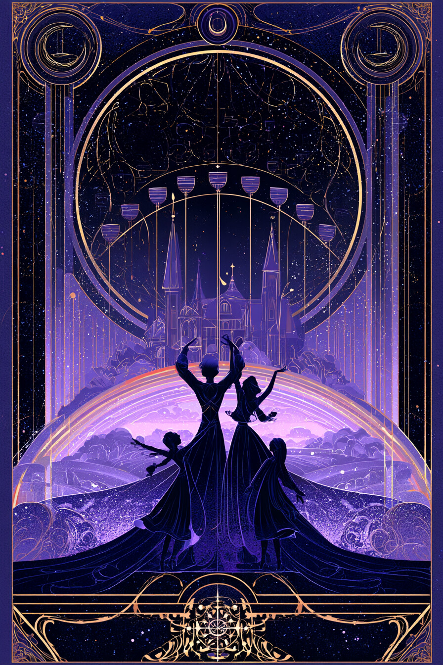 10 컵(10 of Cups) 타로 카드 그림 — 완성과 결실, 한 단계의 마무리 (감정·관계·마음…